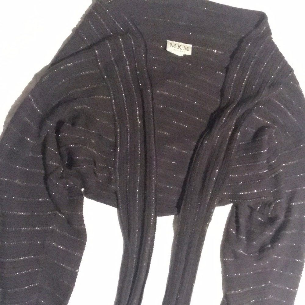 MKM Black and Silver Striped Cardigan